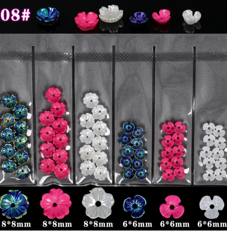 Fleurs 3D Ongles Candy Jelly Décoration Relief Nail Art - BMYANY