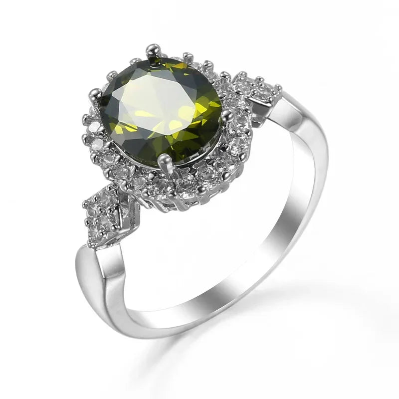 Bague empilable en argent sterling 925, 6 couleurs, ronde et noire, avec cristaux CZ, pour femme, pour une fête de mariage. Opération réussie Actif