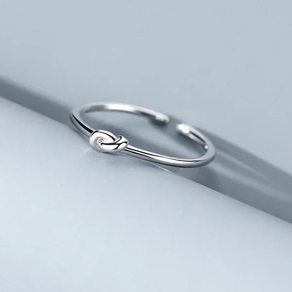 Bague ajustable en argent sterling 925 véritable pour femme, style punk, irrégulier, minimaliste