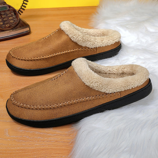 Chaussons Homme Intérieur Chauds Antidérapants Doublure Peluche - BMYANY