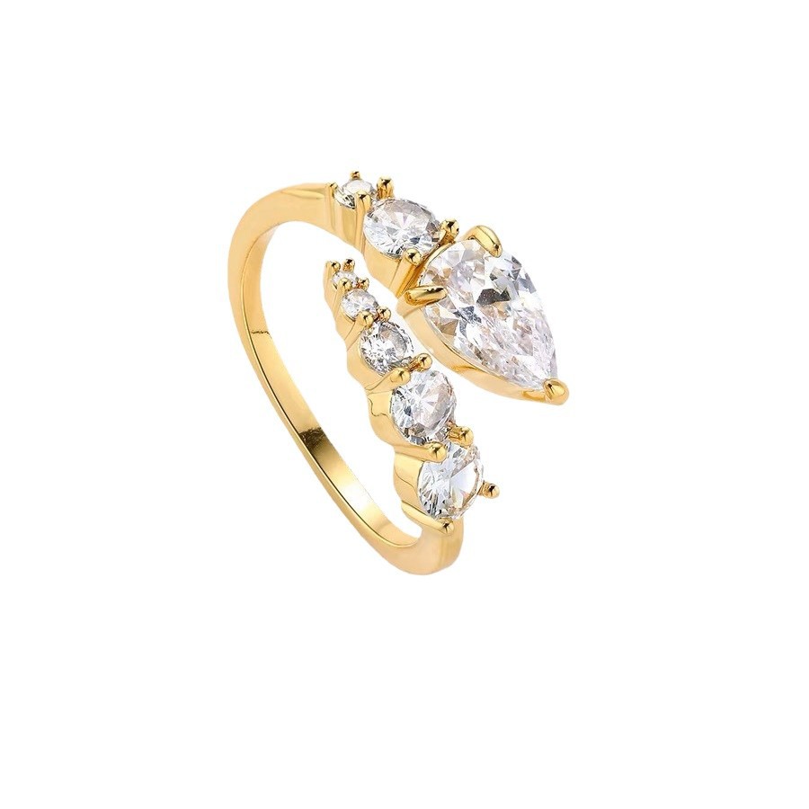 Light Luxury Minority High-grade Full Diamond Snake Ring