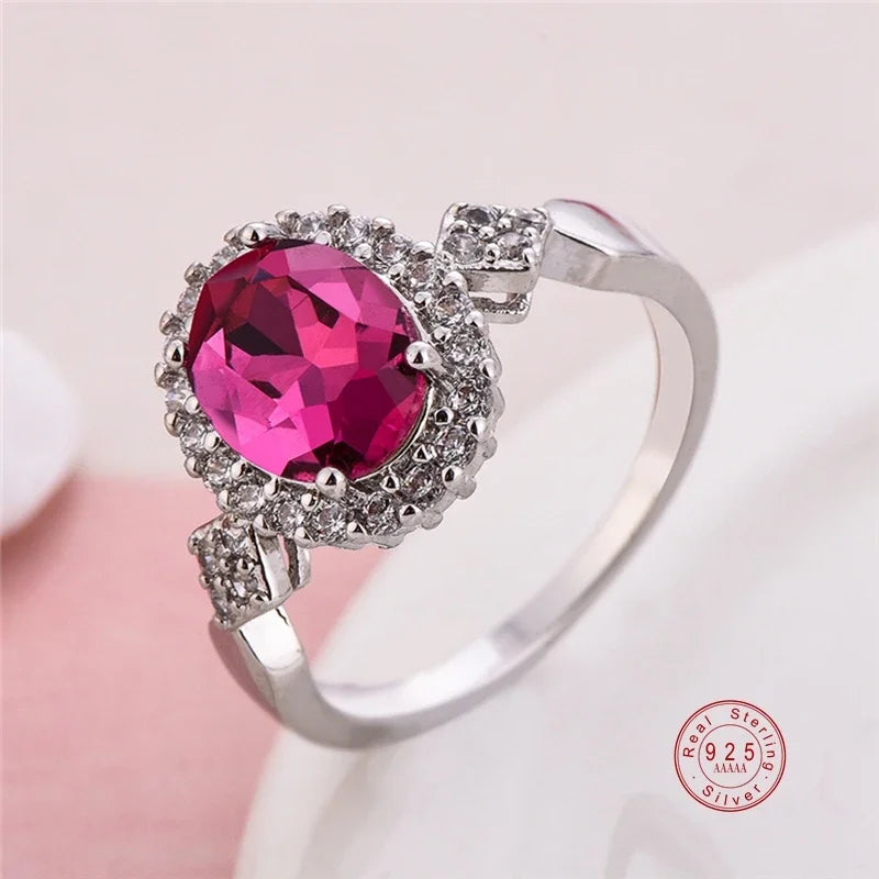 Bague empilable en argent sterling 925, 6 couleurs, ronde et noire, avec cristaux CZ, pour femme, pour une fête de mariage. Opération réussie Actif