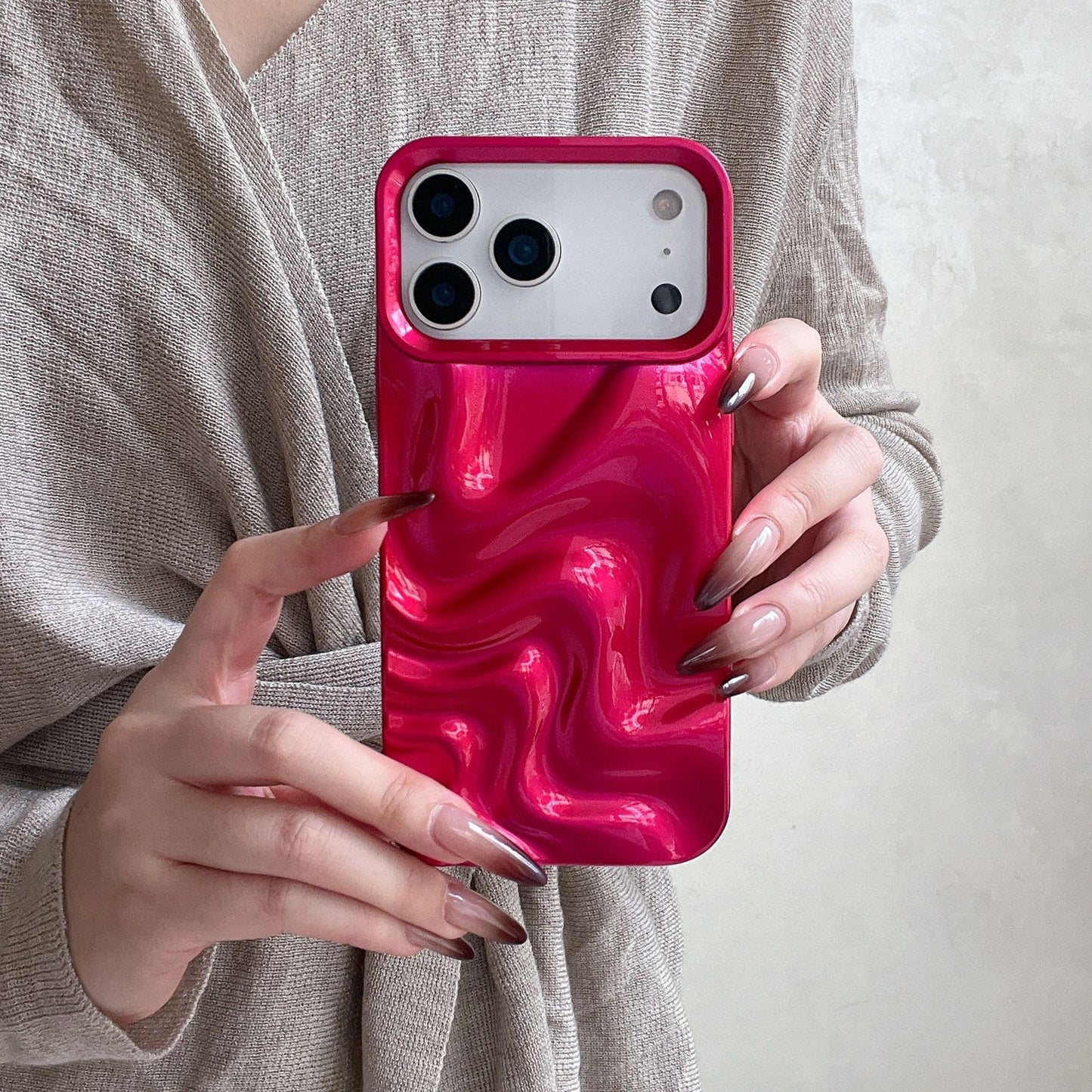 Coque iPhone Effet Ondulation 3D TPU Souple Style Coréen - BMYANY