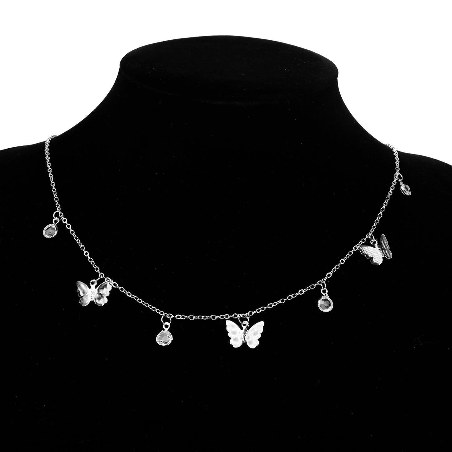 Gold Chain Butterfly Pendant Choker for Women