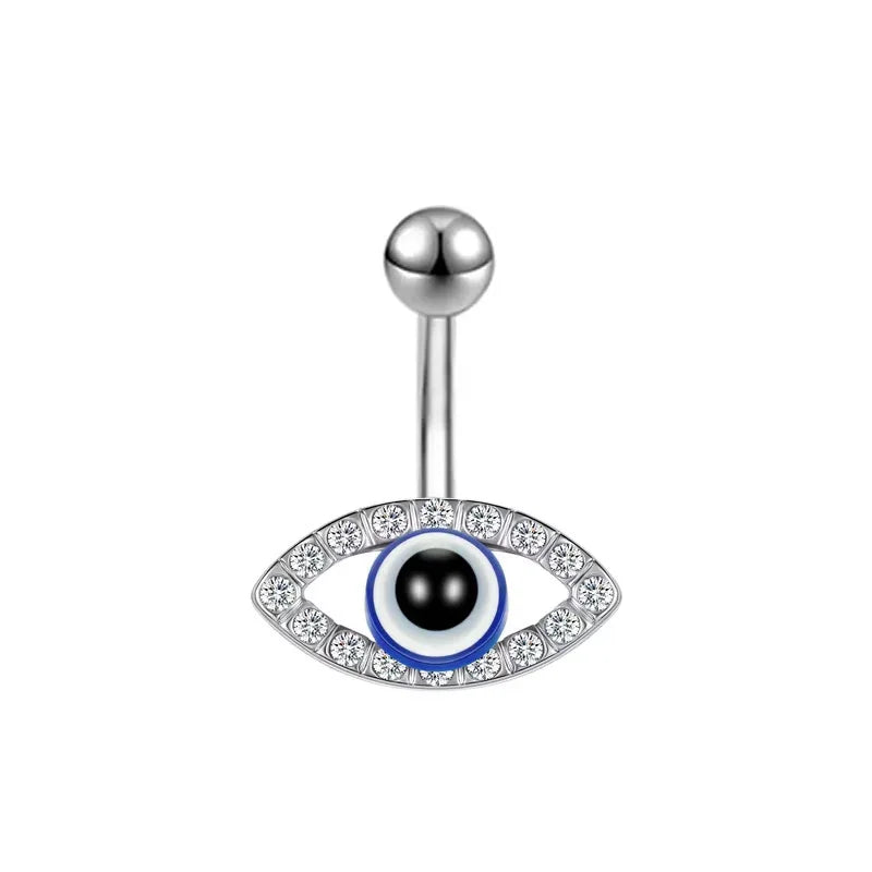 Sexy Piercing Ombligo Septum Piercing Titanium Zircon Devil's Eye Cross Barbell Ombligo Body Bijoux Acier Inoxydables Femmes