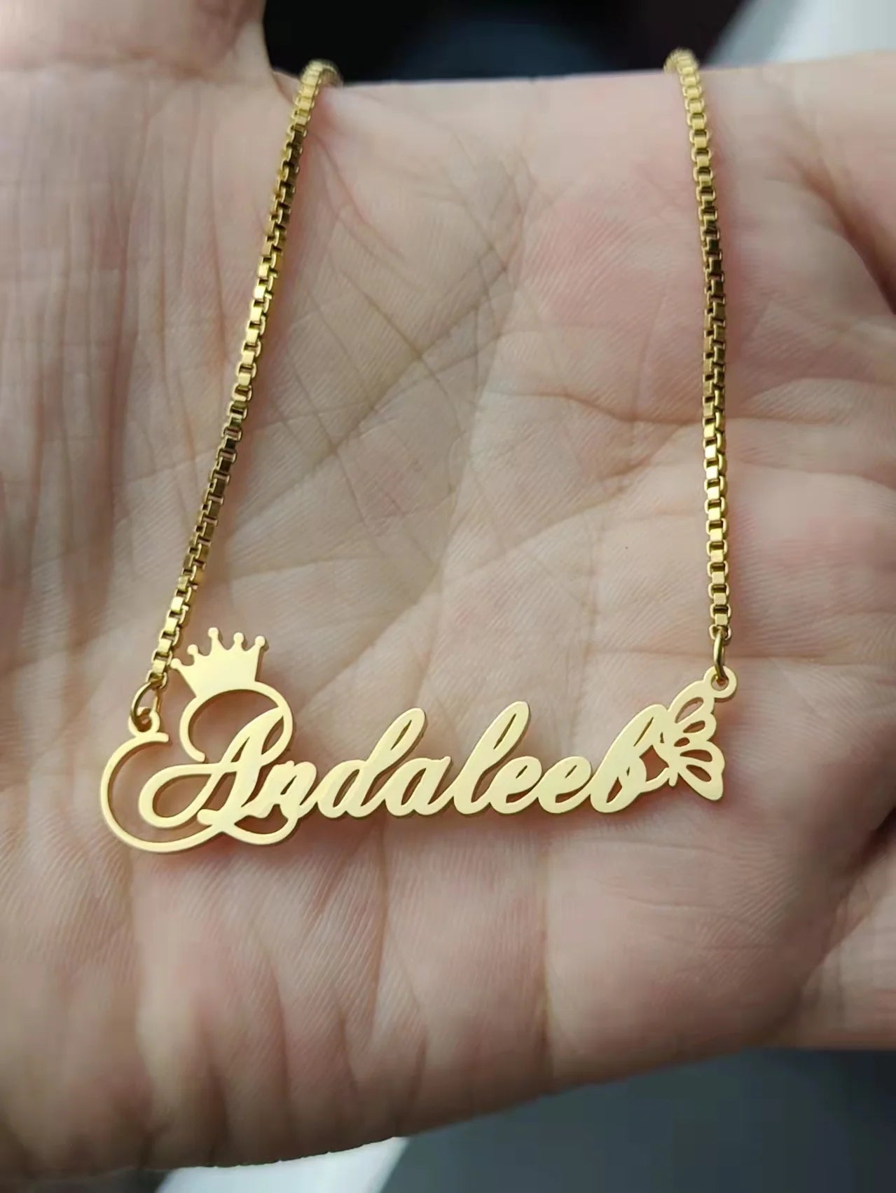 Custom Personalized Name Necklace Stainless Steel Box Chains Gold Jewelry Hip Hop Couple Choker Bijoux Femme Collares Hombre