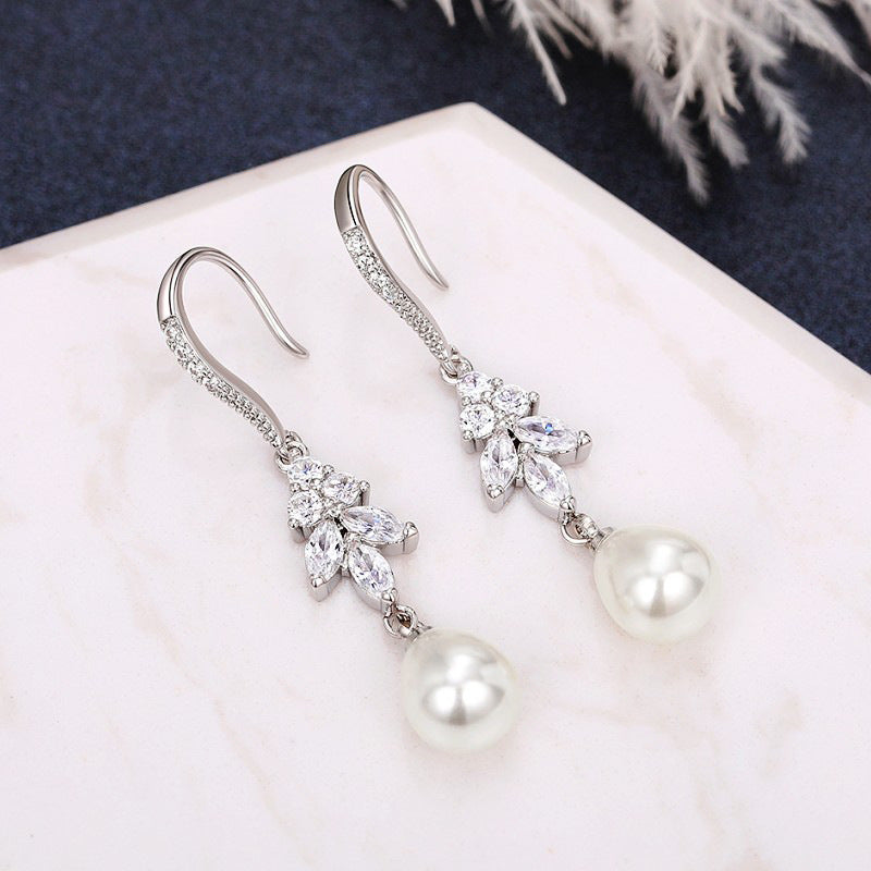 Boucles d'oreilles longues en perles pour femme minceur - BMYANY