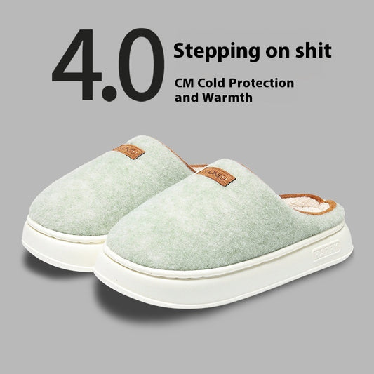 Chaussons en coton couleur unie hiver femmes - BMYANY