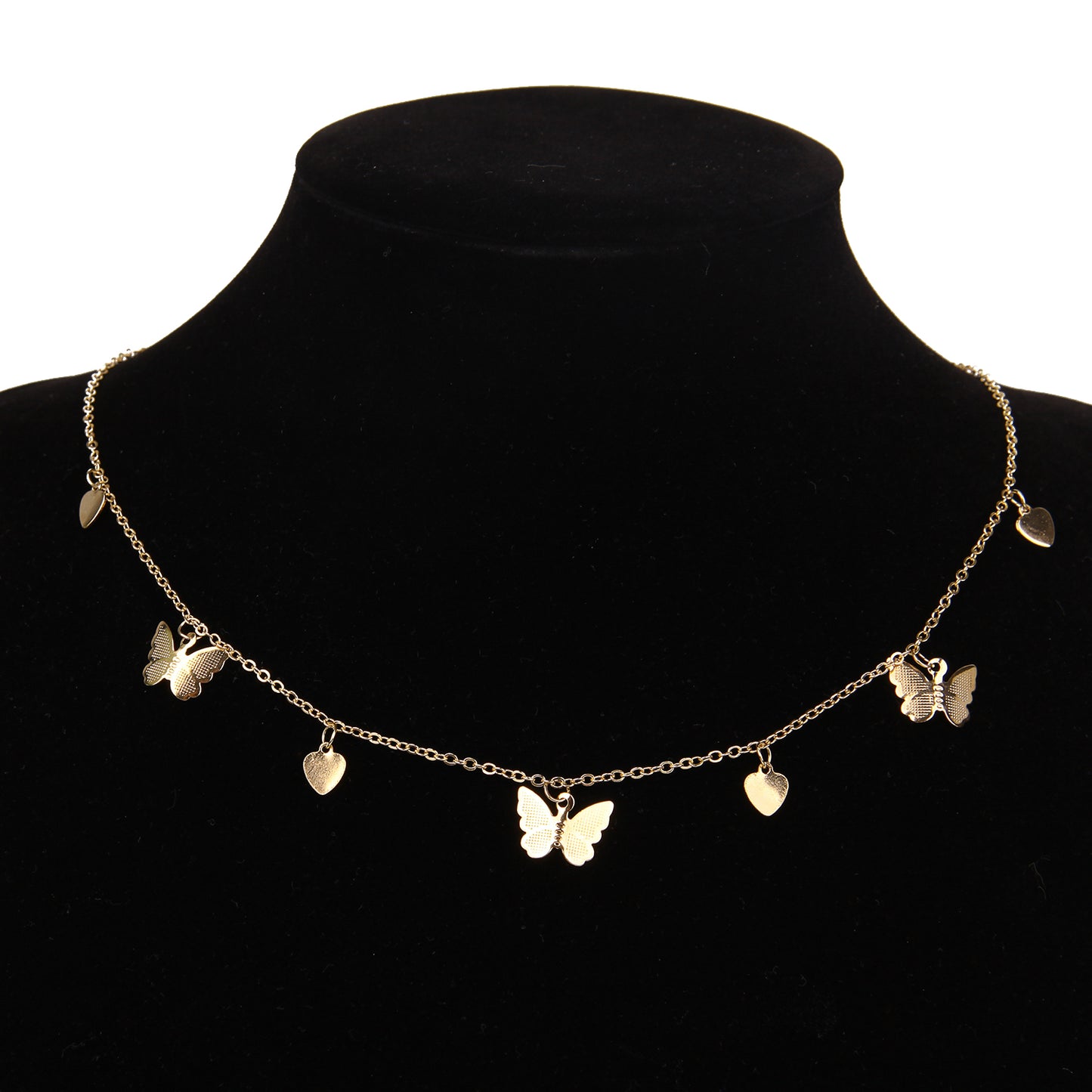 Gold Chain Butterfly Pendant Choker for Women