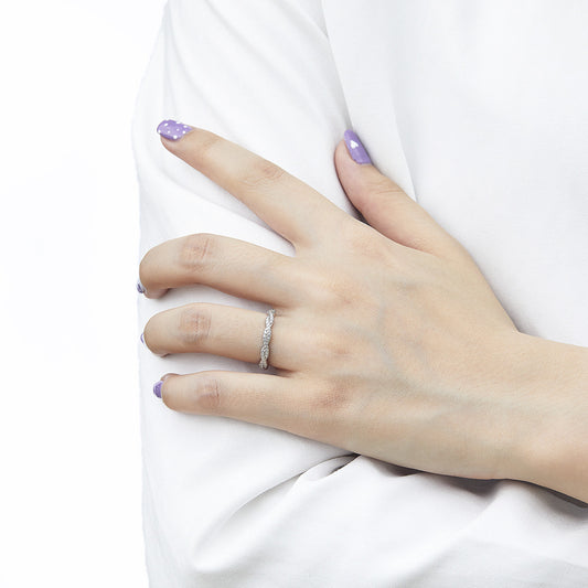 Creative S925 Silver Reverse Love Eternal Ring