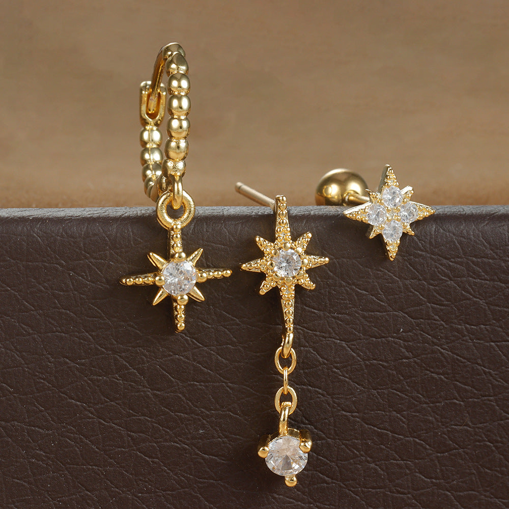 Boucles d'oreilles à pompons tendance en micro zircons incrustés - BMYANY