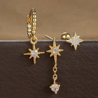 Boucles d'oreilles à pompons tendance en micro zircons incrustés - BMYANY