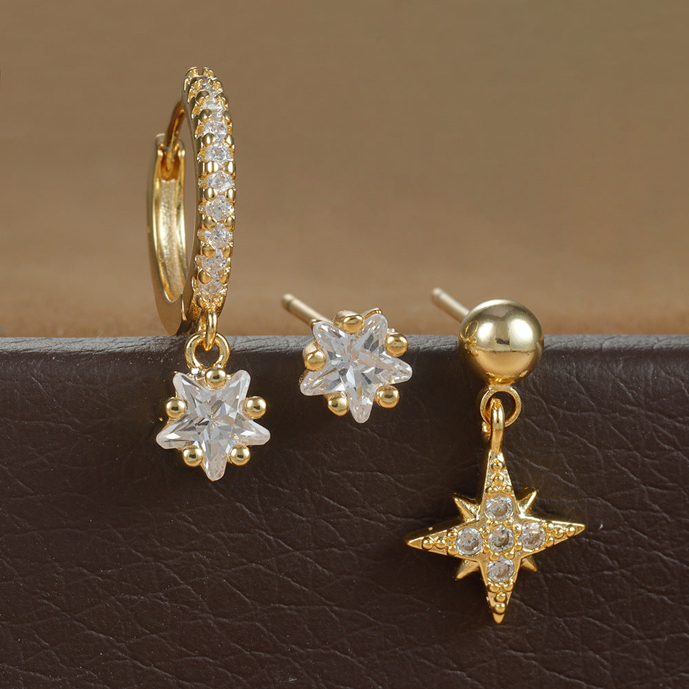 Boucles d'oreilles à pompons tendance en micro zircons incrustés - BMYANY