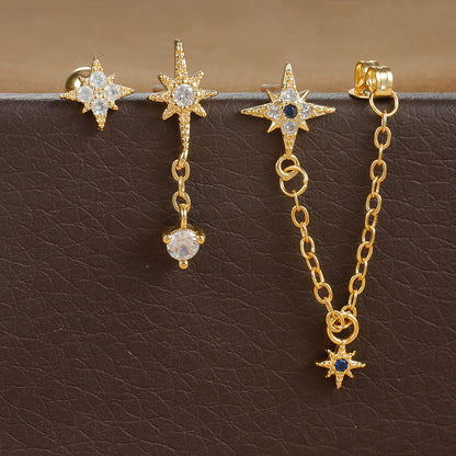 Boucles d'oreilles à pompons tendance en micro zircons incrustés - BMYANY