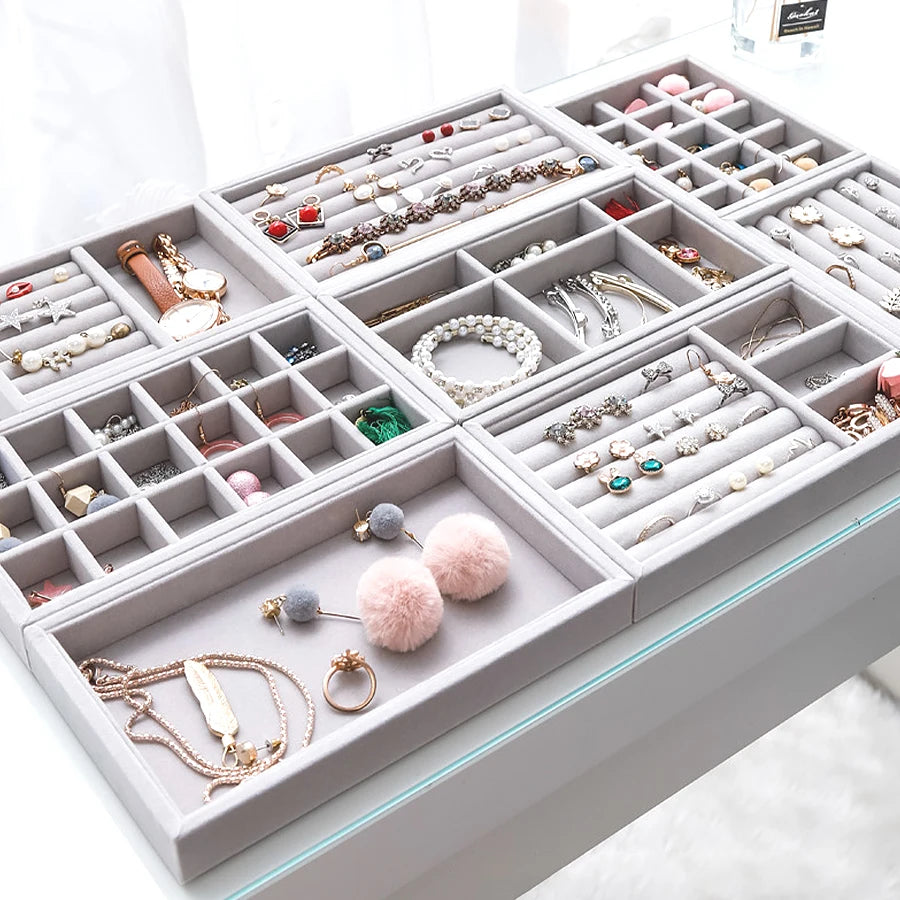 9Model, Flocking Jewelry Box Jewelry Tray, Suitable For: All Kinds of Jewelry Storage.