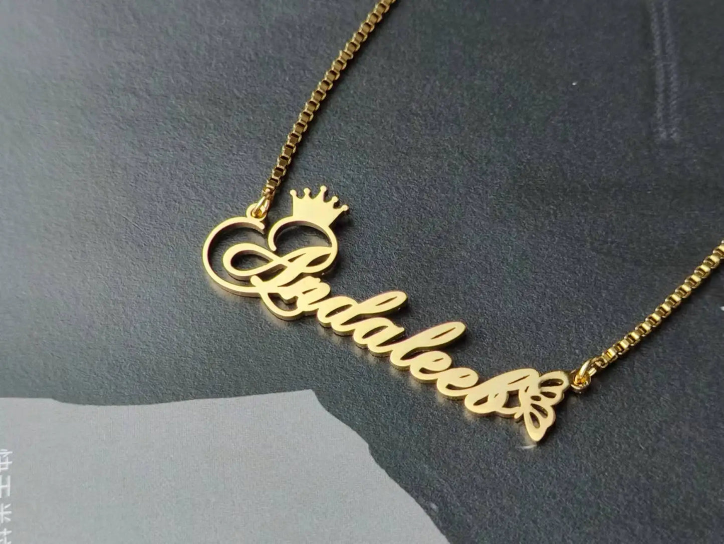 Custom Personalized Name Necklace Stainless Steel Box Chains Gold Jewelry Hip Hop Couple Choker Bijoux Femme Collares Hombre