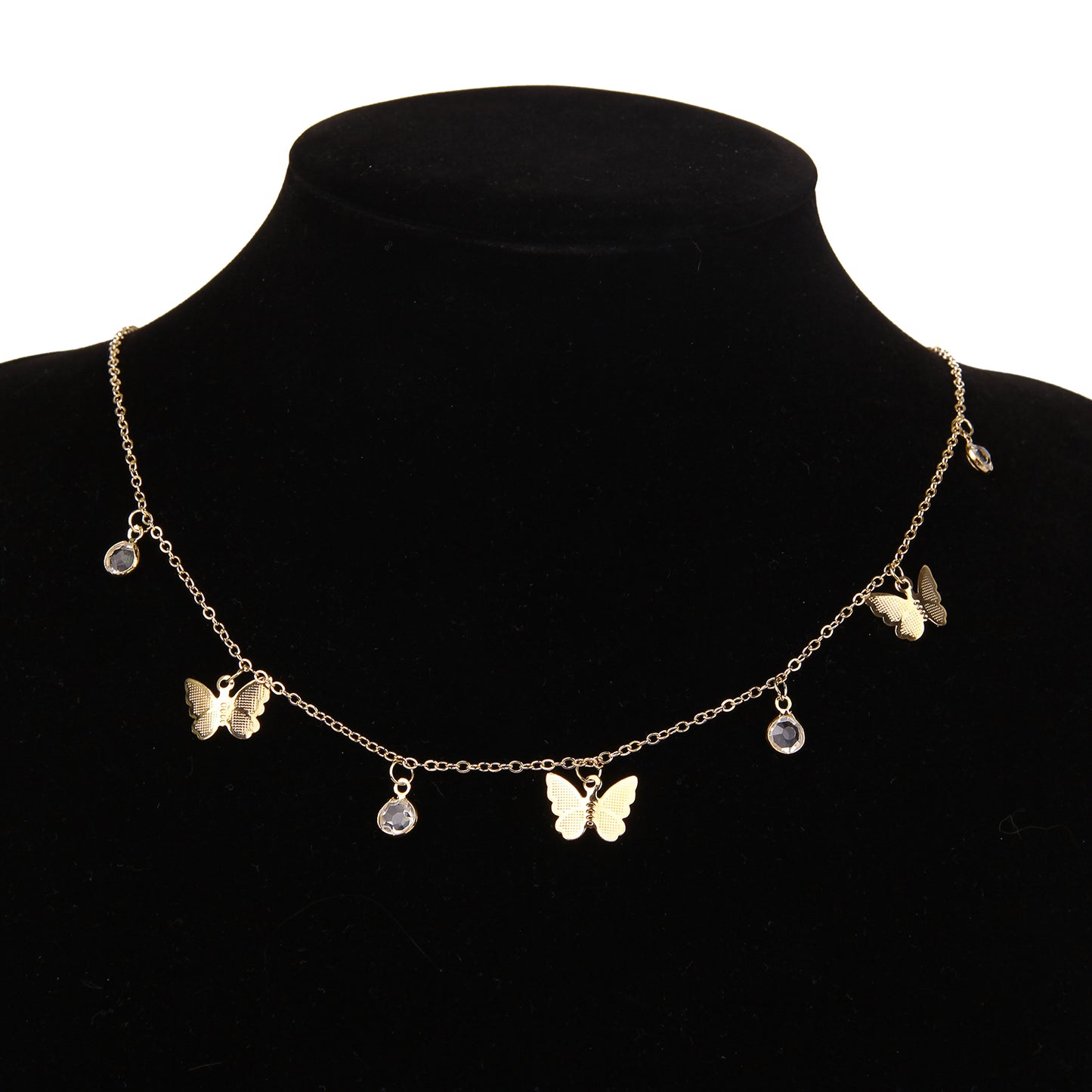 Gold Chain Butterfly Pendant Choker for Women