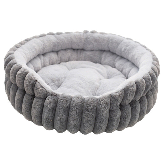 Lit Chat Rond Peluche Doux Forme Lapin Confortable - BMYANY
