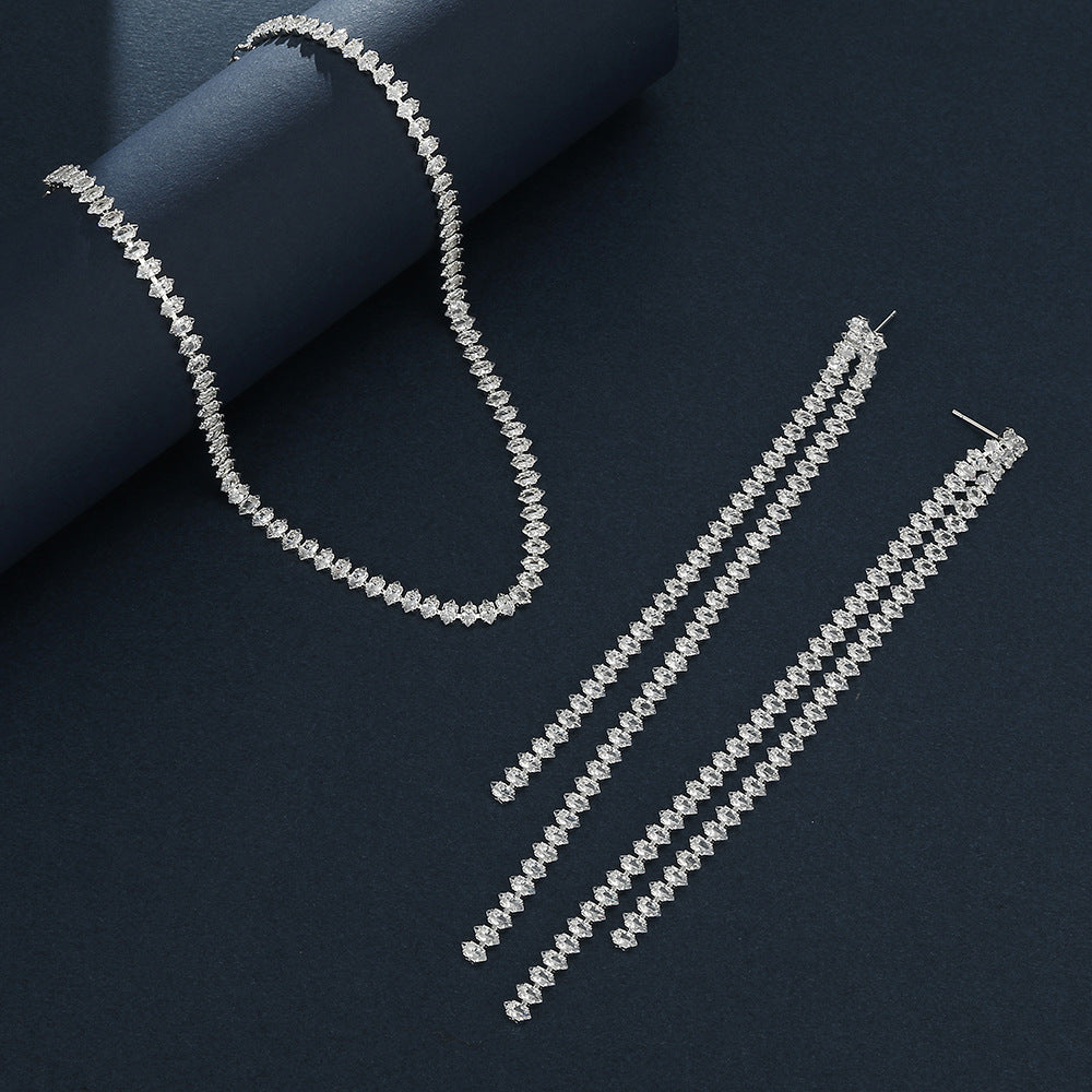 Set Bijoux Mariage Strass | Bracelet Boucles | Motif Cosmique - BMYANY