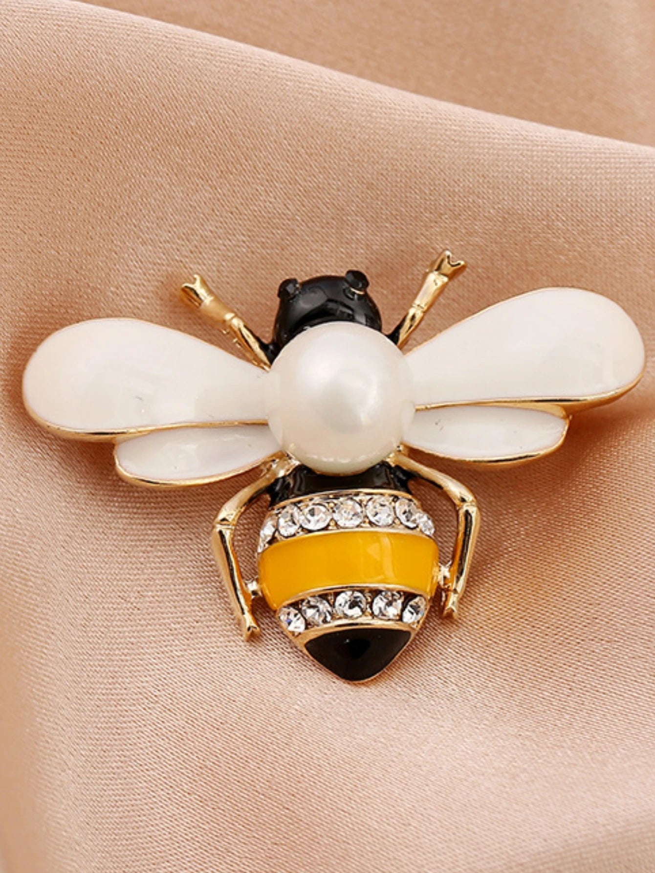 9 Model PC Women's Fashion Trend Personalized Imitation Pearl Bee Brooch Pin Jewelry Suitable for Outdoor Dating, Party, Festival Gifts