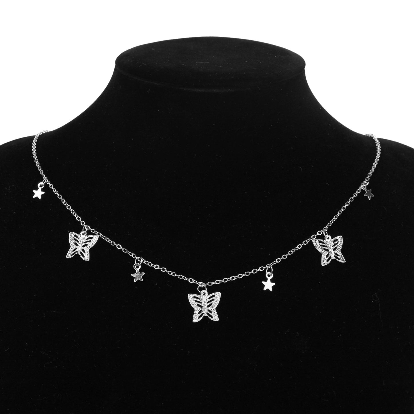 Gold Chain Butterfly Pendant Choker for Women